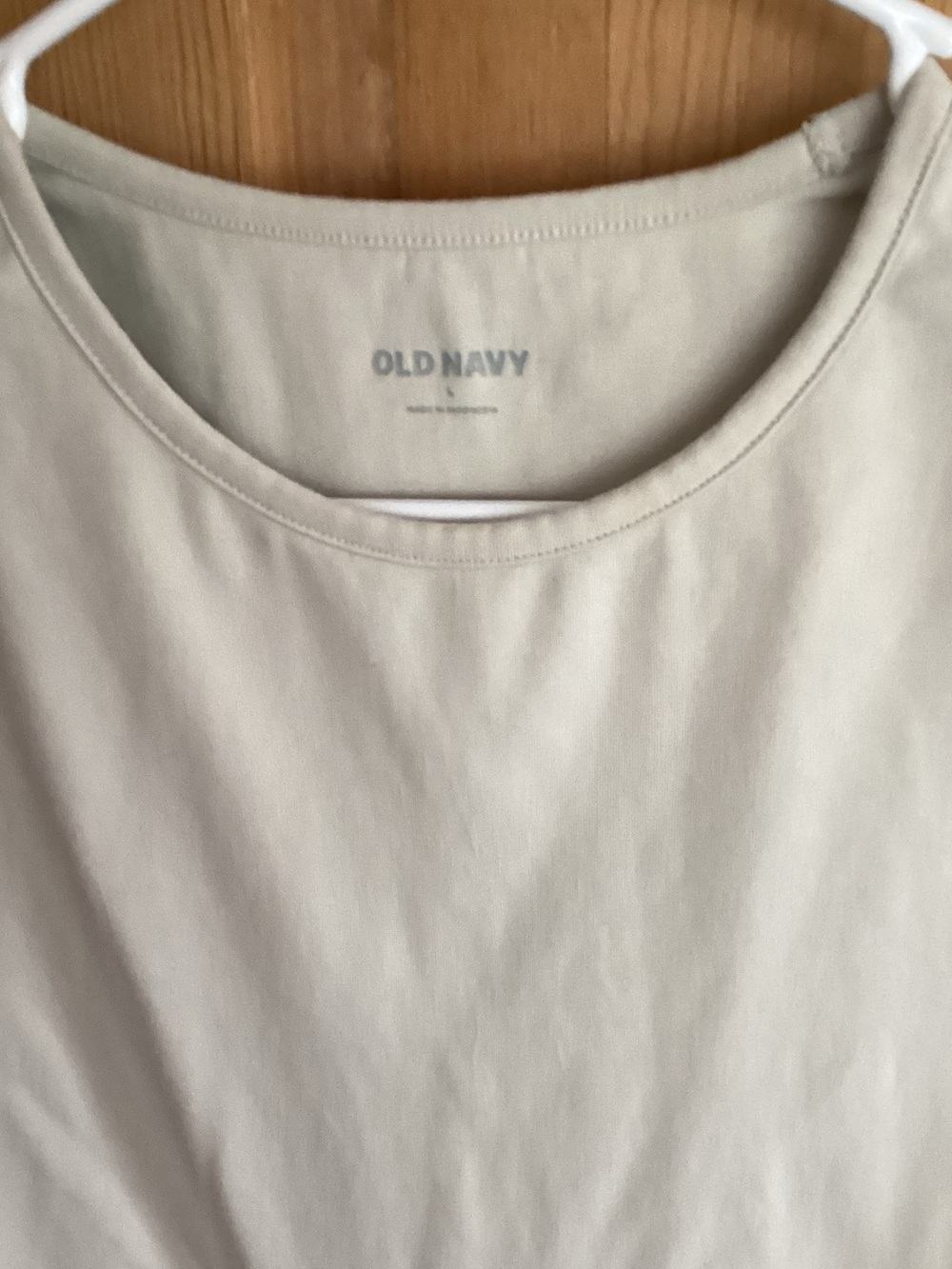 Old Navy Light Beige Crewneck Tee